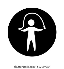 Human figure doing exercise vector illustration design