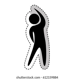 Human figure doing exercise vector illustration design