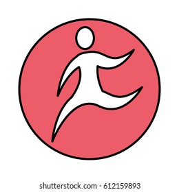 Human figure doing exercise vector illustration design