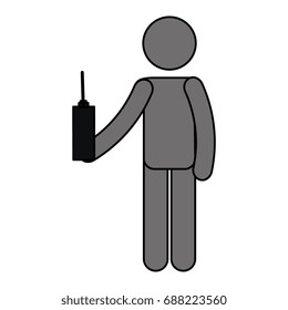 human figure with drone control