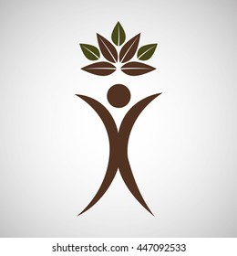 human figure with healthy food isolated icon design, vector illustration  graphic 