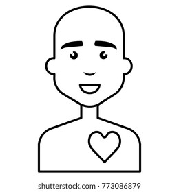 human figure with heart