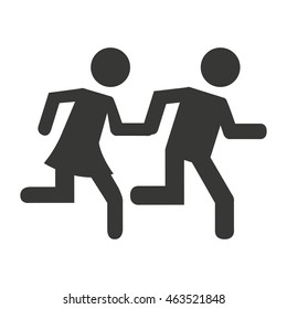 human figure person running vector illustration design