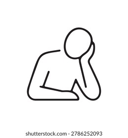 Human figure resting head