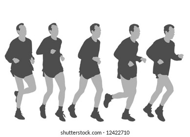 human figure running