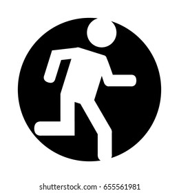 human figure running silhouette icon