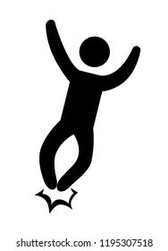 human figure silhouette celebrating