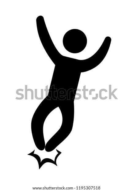 Human Figure Silhouette Celebrating Stock Vector (Royalty Free ...