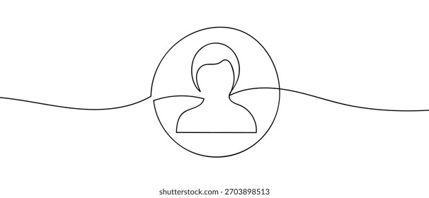 Human figure symbol in a continuous line simple linear style.