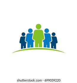 Human Figure Teamwork Logo Template Illustration Design. Vector EPS 10.
