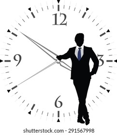 human figure with transparent clock