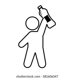 human figure with water bottle