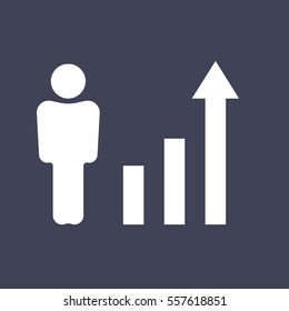 Human figures as a growing graph icon.