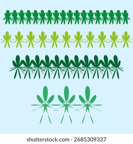 Human figures pattern. Person chain symbol. Teamwork Vector illustration. Green social connection. EPS 10.