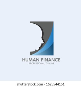 human finance vector logo design template