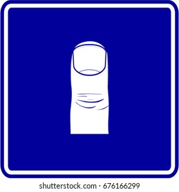 signo de dedo humano