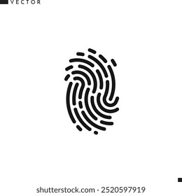 Human fingerprint icon. Isolated fingerprint on white background. Vector illustration EPS10