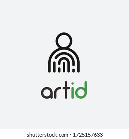 human fingerprint logo / fingerprint vector