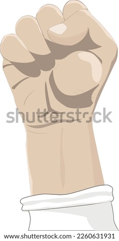 Human Fist of freedom is Up