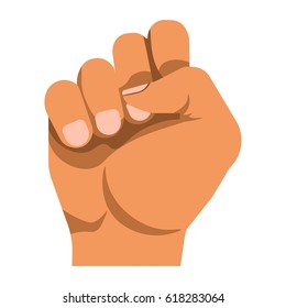 Human fist as protest nonverbal mean of communication