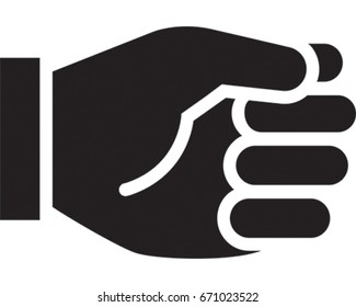 Human Fist Vector Illustration. Punch Icon.