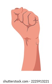 human fist vector over white