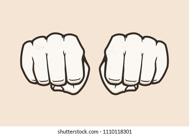 Human fists vector illustration