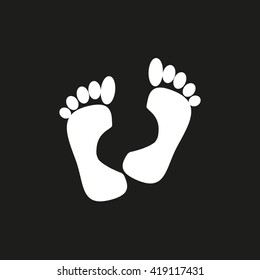 human foot, footprint, icon