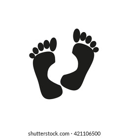 human foot, footprint, icon