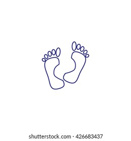 human foot, footprint, icon