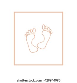 human foot, footprint, icon