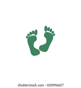 human foot, footprint, icon