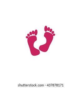 human foot, footprint, icon