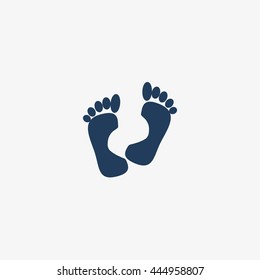 human foot, footprint, icon