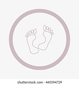 human foot, footprint, icon
