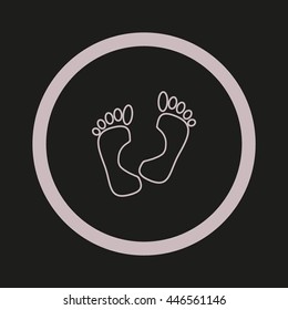 human foot, footprint, icon