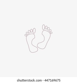 human foot, footprint, icon