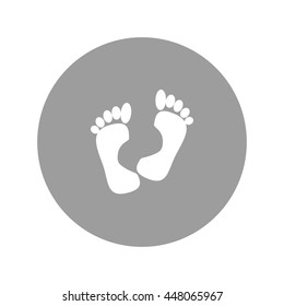 human foot, footprint, icon