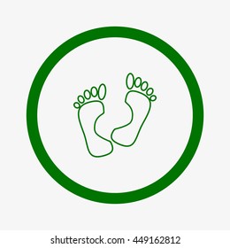 human foot, footprint, icon