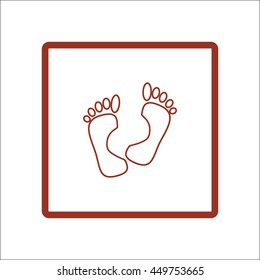 human foot, footprint, icon