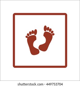 human foot, footprint, icon