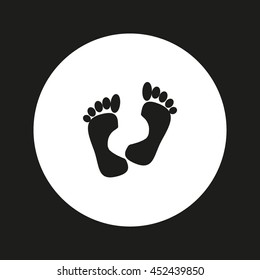 human foot, footprint, icon