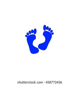 human foot, footprint, icon