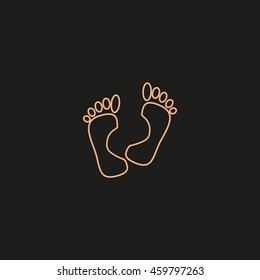 human foot, footprint, icon