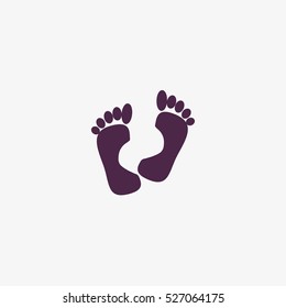 human foot, footprint, icon