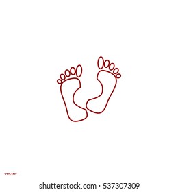 human foot, footprint, icon