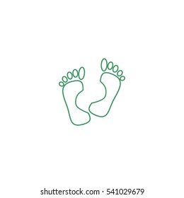 human foot, footprint, icon