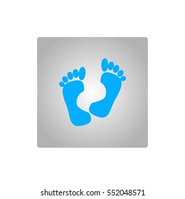 human foot, footprint icon