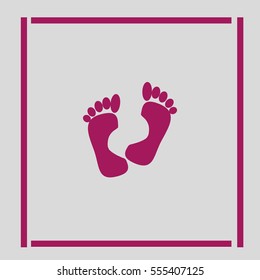 human foot, footprint, icon