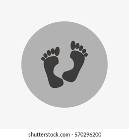 human foot, footprint, icon